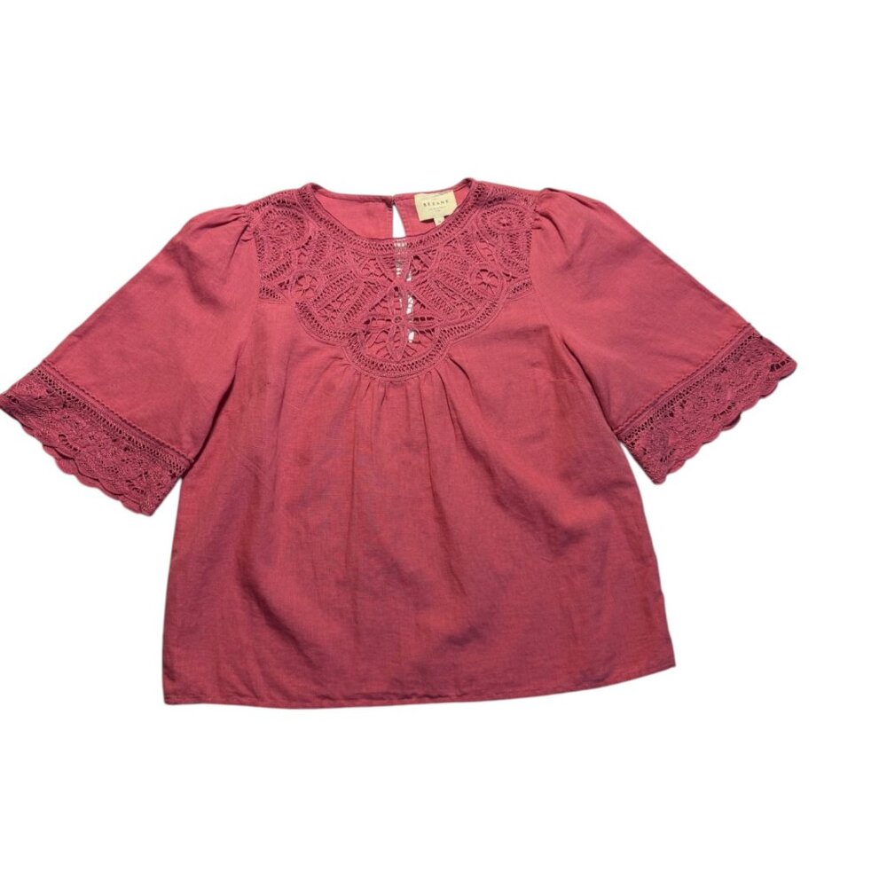 Sezane Milani Blouse in Rosewood Size FR 36
